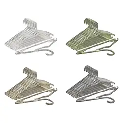 6Pcs Clothing Hangers Durable Nonslip Acrylic Save Space Lightweight Clothes Hangers for Closet Bedroom Wardrobe Skirts Sweaters