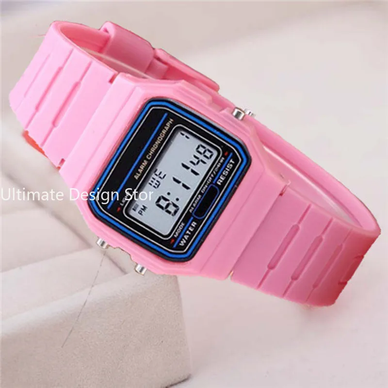 Sport LED Digital Watches for Men Simple Small Square Dial Electronic Watch Silicone Band Fashion Casual Mens Watch montre homme