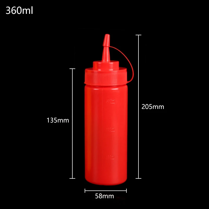 6 Pièces Bouteilles Sauce 300ml Squeeze - Bouteilles Plastiques Pour Ketchup, Moutarde, Mayo Et Huile D'Olive