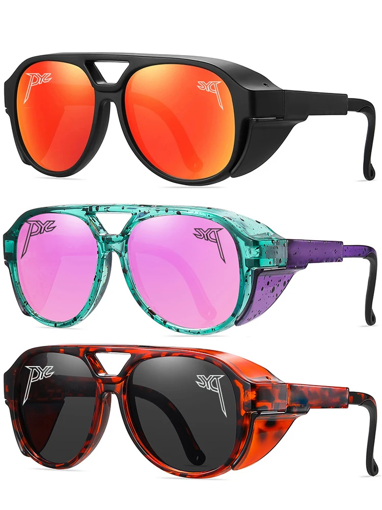 AliExpress PYC JYQ Punk Sunglasses Steampunk Sun Glasses PITS OCTAL VIPERS TRABEC Sport Hiking Cycling Retro Vintage Eyewear Baseball Goggles
