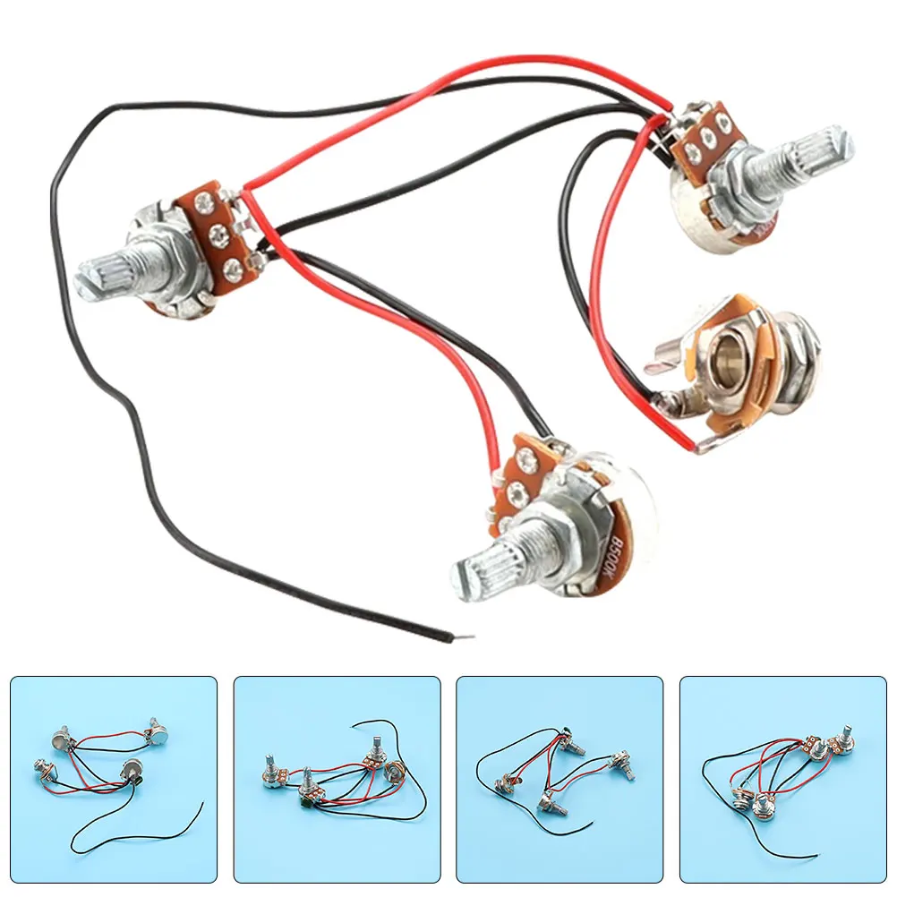 

Premium Wiring Harness Replacement Electric Guitar Potentiometer Harness Pickup Wired Parts for Guitar Durable Lightweight Easy