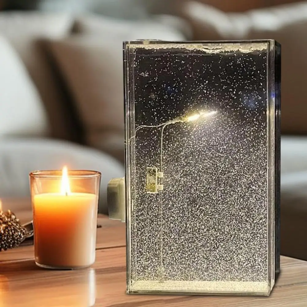 2025 Fai da te Scena di neve Luce Lampione stradale Fiocco di neve Lampada Kit da tavolo Autoassemblaggio Paesaggio innevato Luce notturna Regalo per gli amici