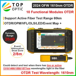 New OFW Mini OTDR 1610nm 20dB 10 IN 1 Active Fiber Live Tester Optic Reflector Optical Reflectometer Touch Screen OPM VFL iOLA