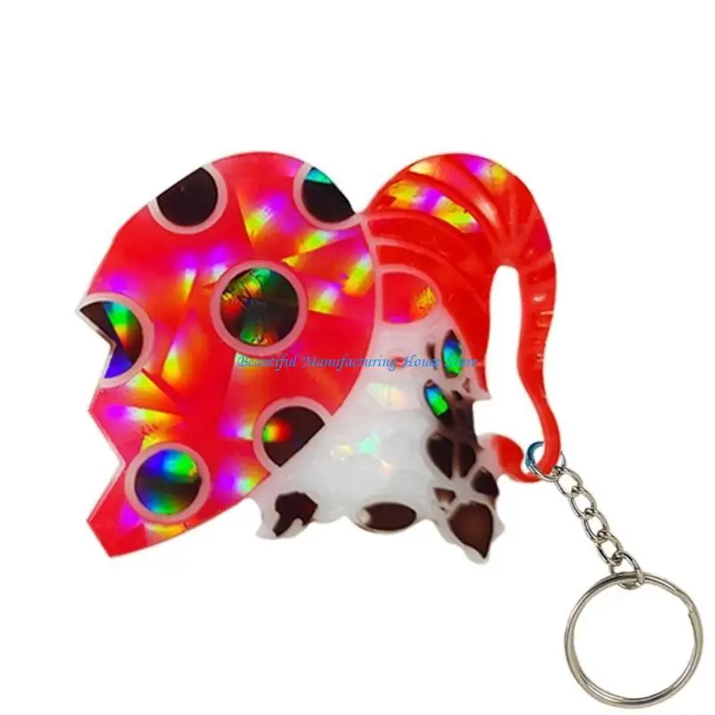 E56A قوالب الراتنج المجسم مع ثقب عيد الميلاد جنوم قلادة قالب من السيليكون DIY بها بنفسك سلاسل المفاتيح المعلقات مجوهرات الراتنج