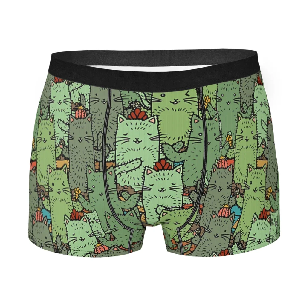 Catcus Garden  Underpants Breathbale Panties Man Underwear Comfortable Shorts Boxer Briefs