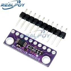 I2C ADS1115 16 Bit ADC 4 channel Module with Programmable Gain Amplifier 2.0V to 5.5V