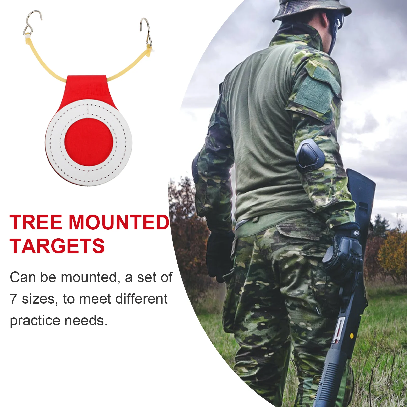 Shooting Practice Target Range Train Targets Sturdy Game Hanging for Round Shaped Super Fiber Tree Mounted