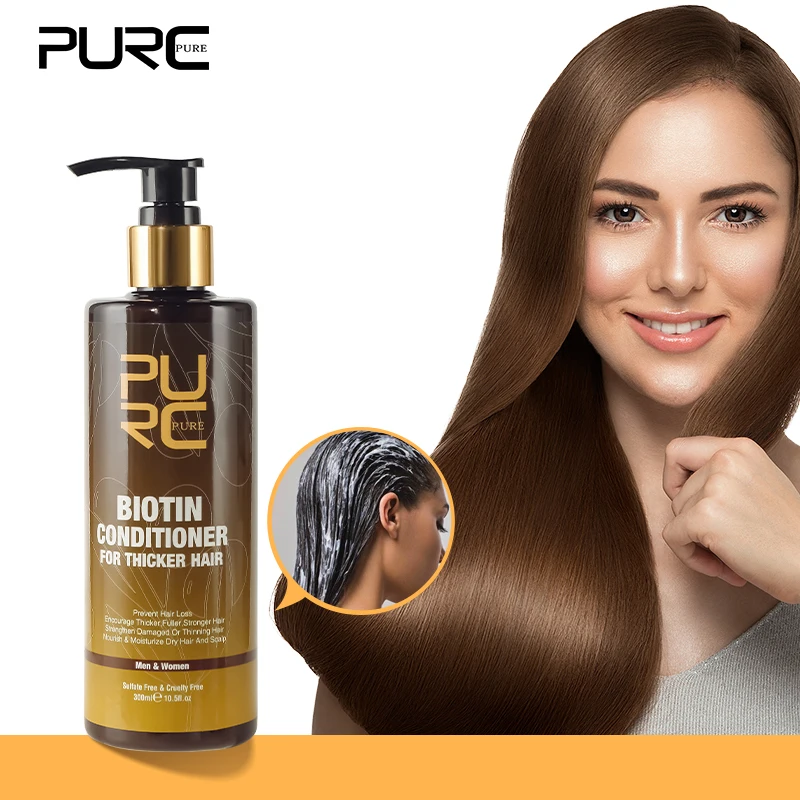 PURC Biotin Argan Oil Conditioner Keratin Hair Treatment Smoothing Nourishing Repair Damage Hair Care Product 300ML