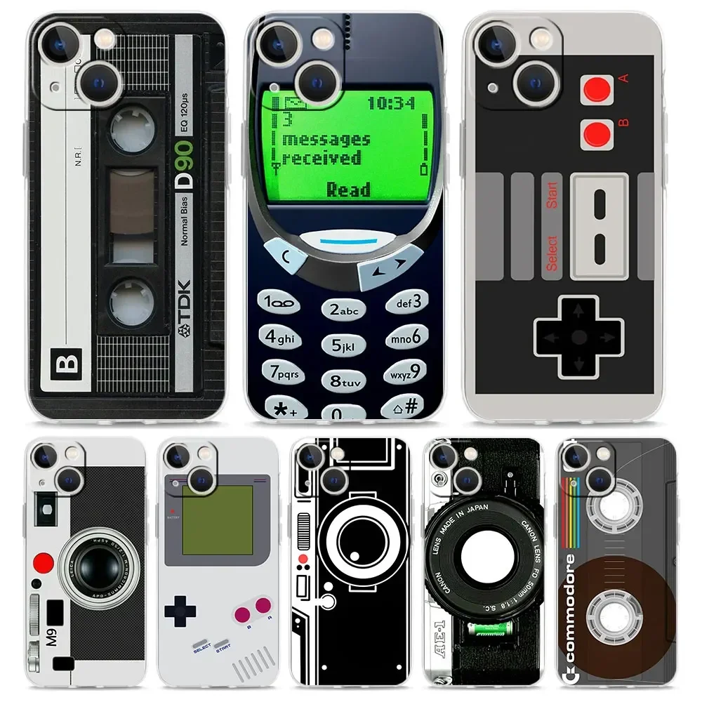 خمر الشريط كاميرا Gameboy قضية الهاتف لسامسونج غالاكسي S25 S23 S24 S22 الترا زائد غطاء مقاوم للصدمات لهاتف غالاكسي S24 + S23 + S25 + #1