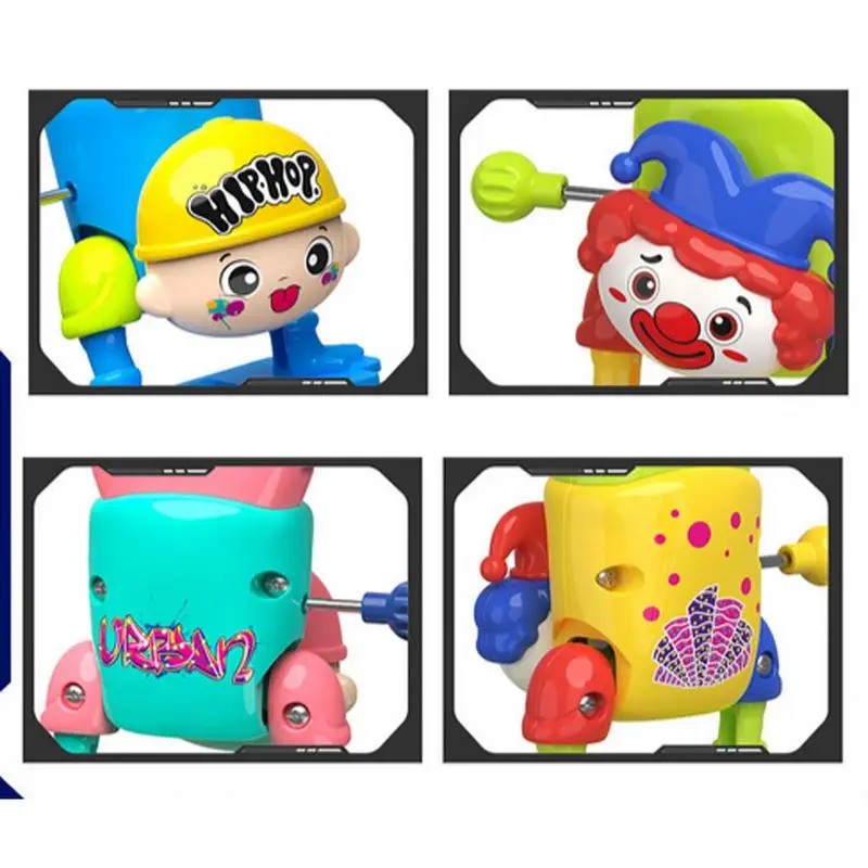 Kids Wind-up Toys Cute Handstand Little Hip-hop Boy Design Clockwork Toys Funny Wind-Up Kid Collection Toy For Kids Childs Gifts