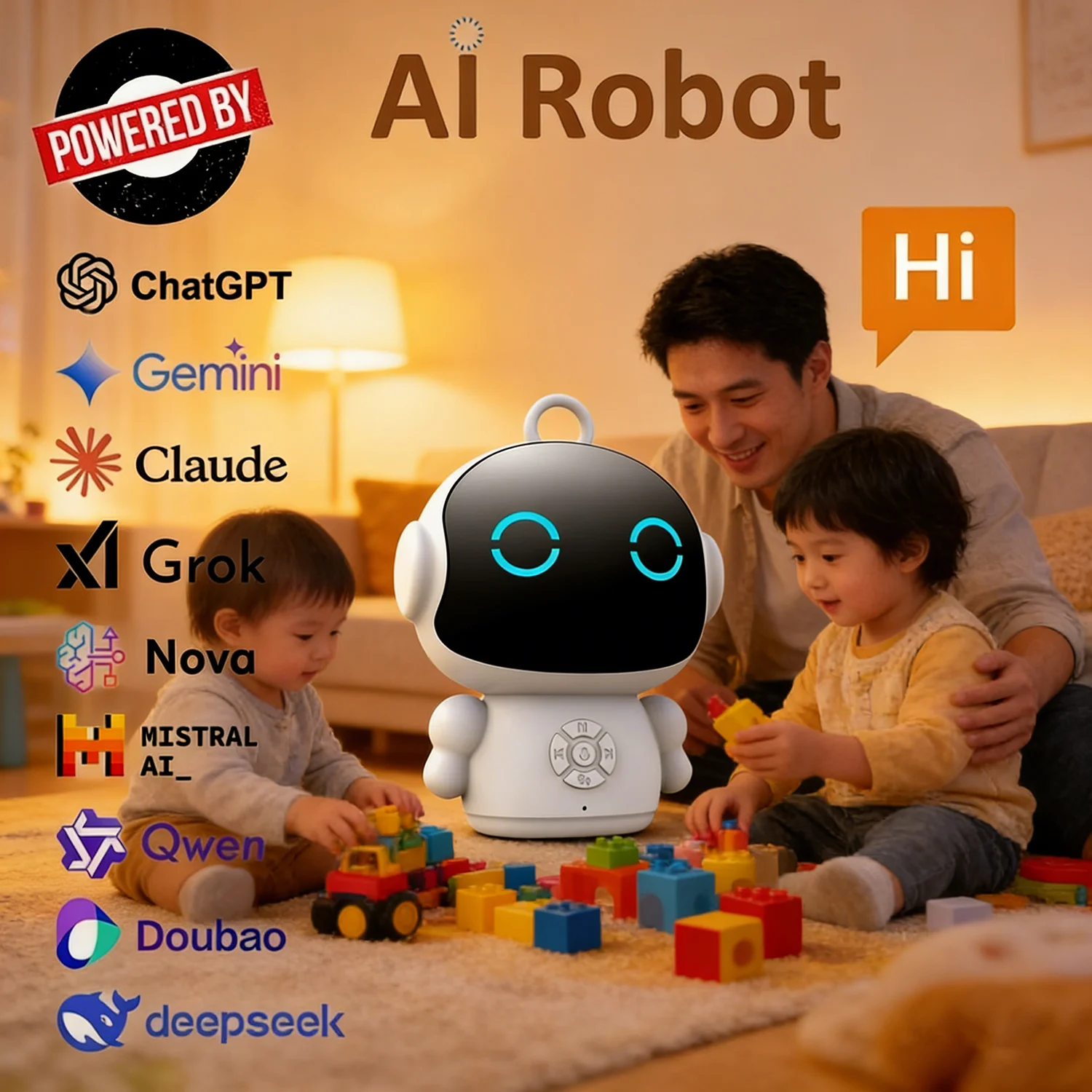 スマートaiロボットwifi早期教育玩具-子供向け-音声認識＆音声インタラクティブ教育学習機