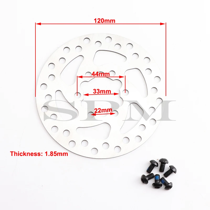 6 Gat 120Mm Schijfremrotor Rvs 120 Schijf Met 6 Bouten Voor Mtb Bike Scooter Mountain Road fiets Accessoires