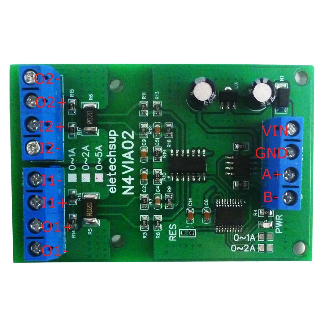 0-30V Voltage signal measurement 1A 2A 5A Current Collection Module 3 IN 1 RS485 Modbus RTU Current & Voltage Meters Board