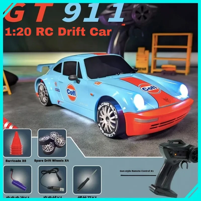 

1:20 Scale 4WD RC Drift Racing Car 20KM/h High Speed Car with LED Light 2.4G Mini Remote Control Electric Toy Vehicle Gift