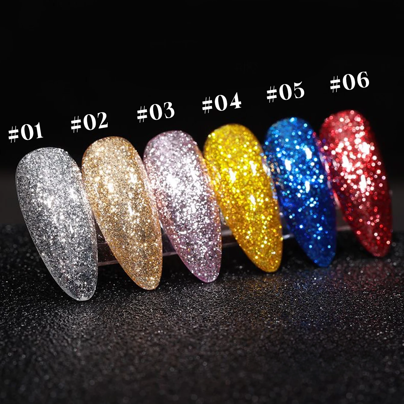 10ml 1-12개 골드 스파클링 플래티넘 네일 젤 폴리시 글리터 롱래스팅 세미 퍼머넌트 네일 아트 페인팅 젤 바니시 디자인