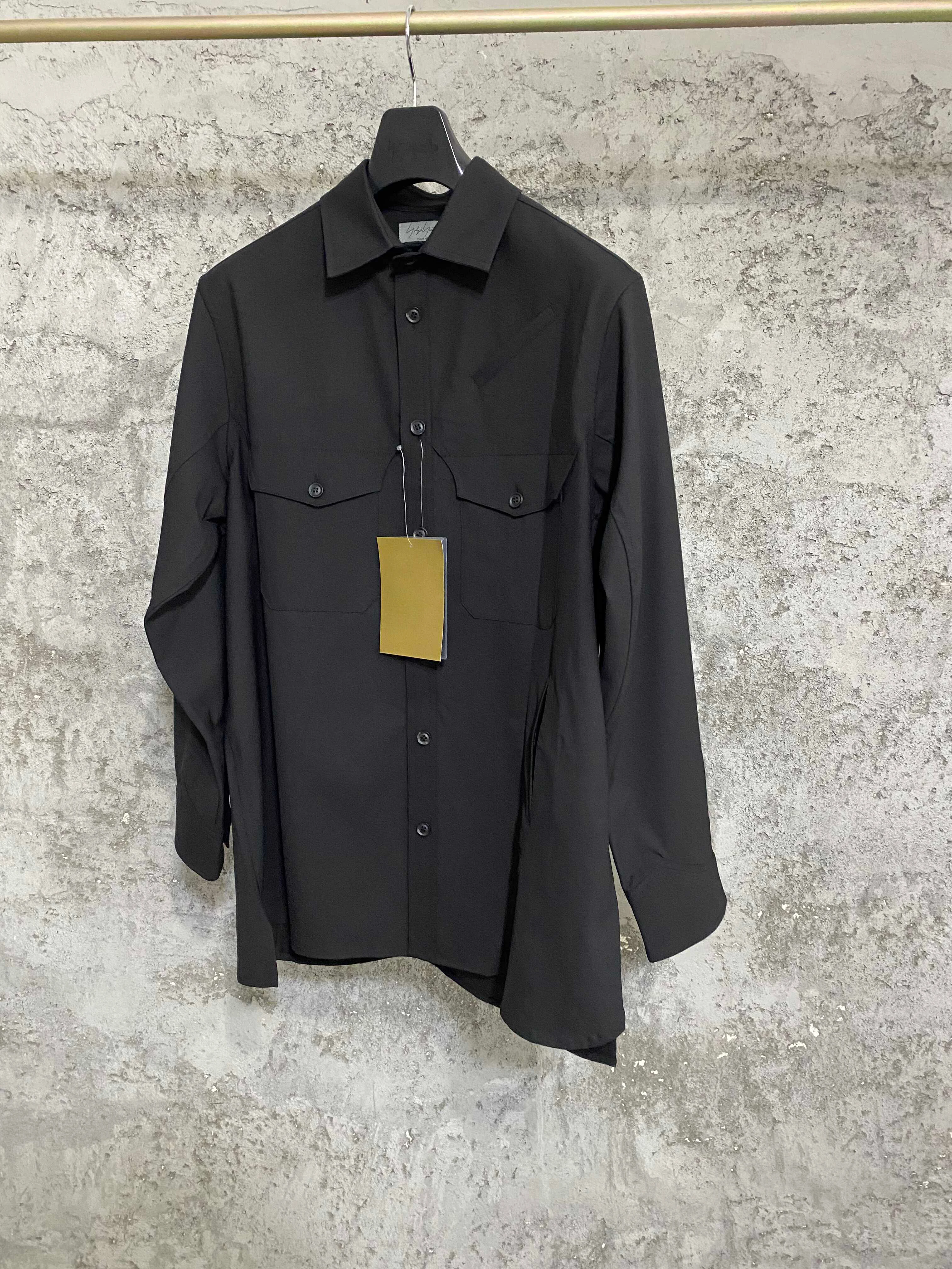 TOP-YAMAMOTO Casaco de viajante com vários bolsos original, jaqueta camisa preta, roupa de trabalho