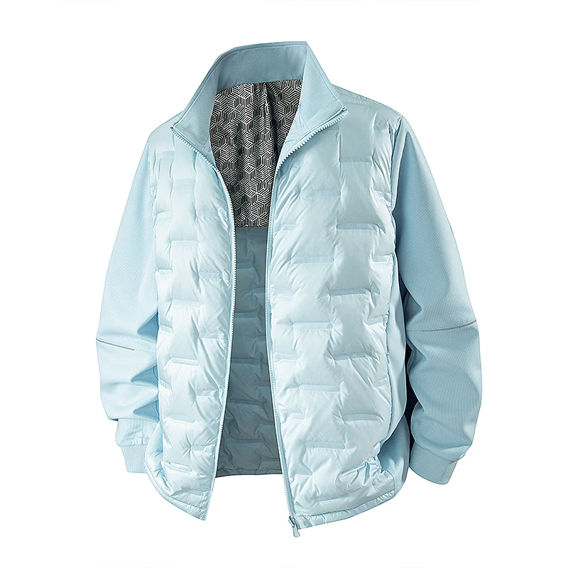 High-quality new, lightweight, warm, fashionable, cool, windproof stand-up collar down jacket for both men and women