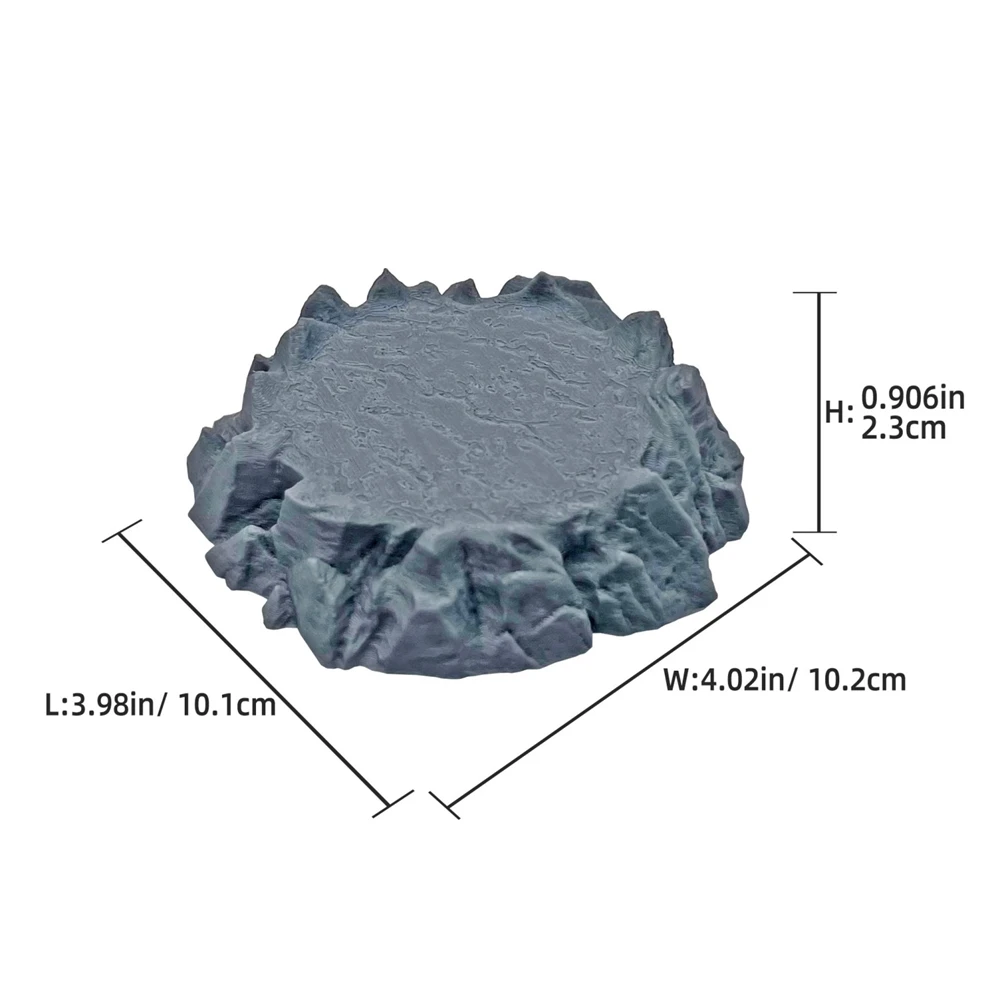 Rock Platform Terrain Miniature for D&D Tabletop Gaming Scene Layout Rock Base - view 6