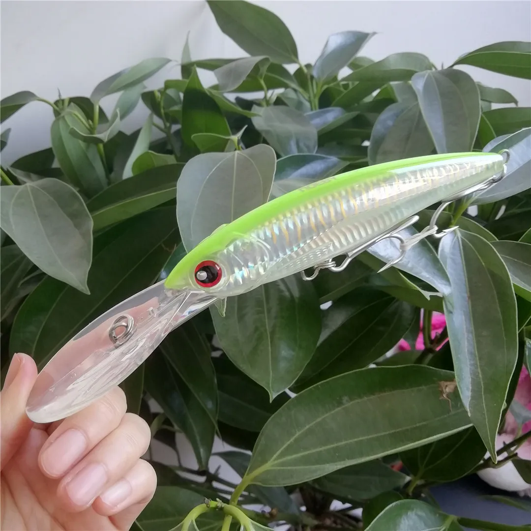 3Pcs 160mm 73g Big Heavy Minnow Trolling Lure Fishing Bait Deep Diving Seabass Trout Lure Isca Pesca Minnow Hard Bait 9046