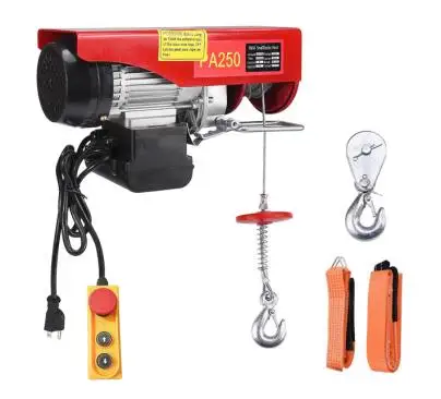 Portable Electric Trolley Hoist Winch New Product PA500 PA1000 Mini 220V 50Hz 800kg Capacity Wire Rope Lifting Hoist Chain Sling