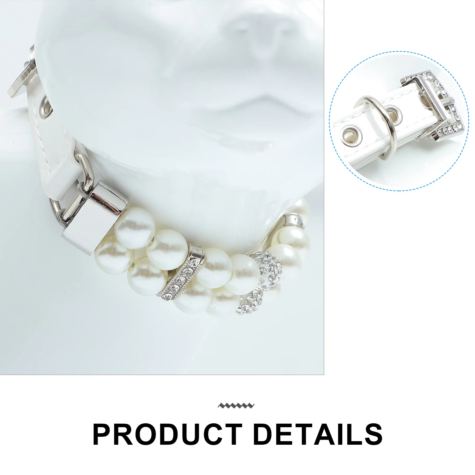 

2 Pcs Pet Collar Traction Rope Dog Wedding Pearls Collars Jewelry Puppy Safety with Leash