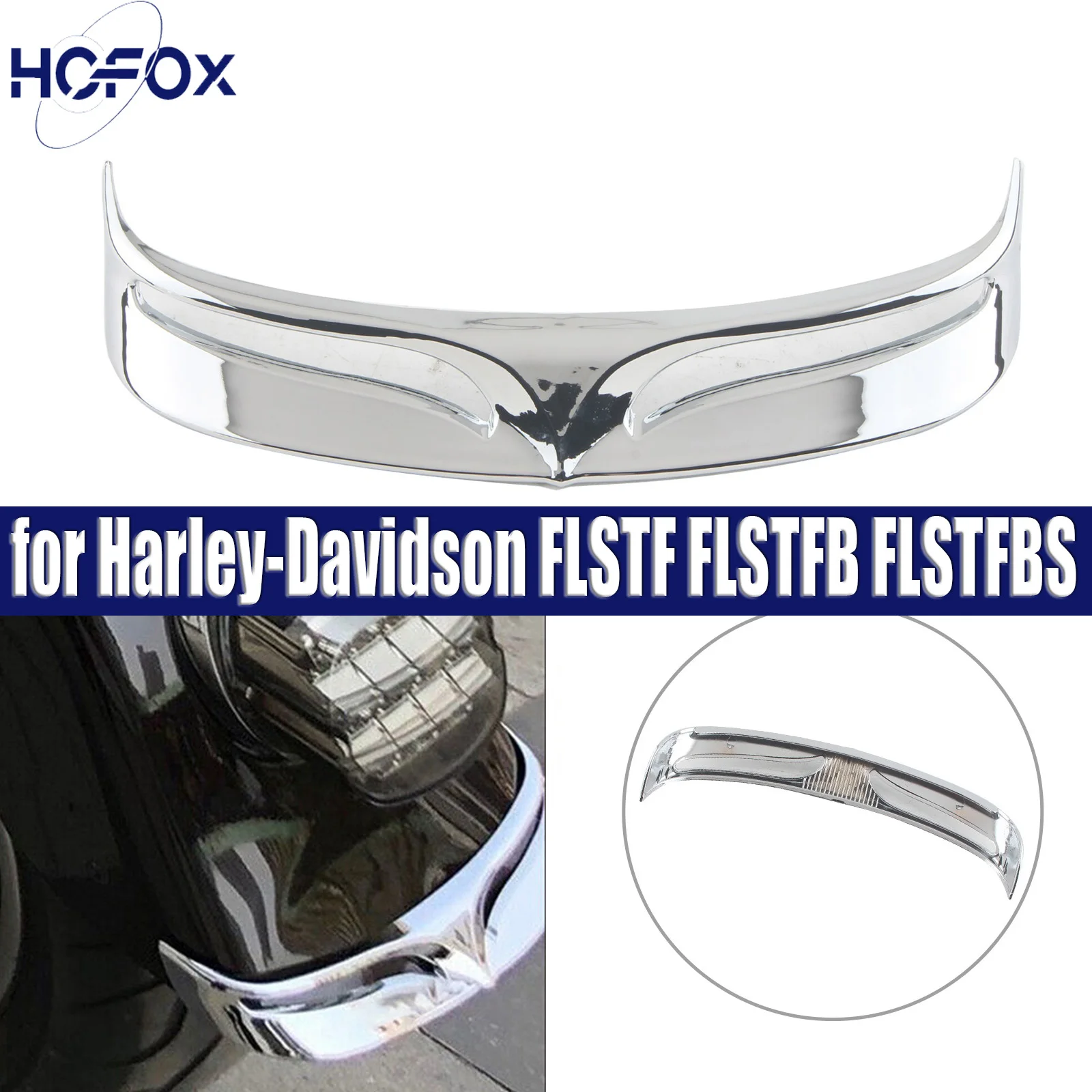 for Harley-Davidson FLSTF  2007-2017 FLSTFB   2010-2016 Rear Fender Edge Trim Tip Trailing