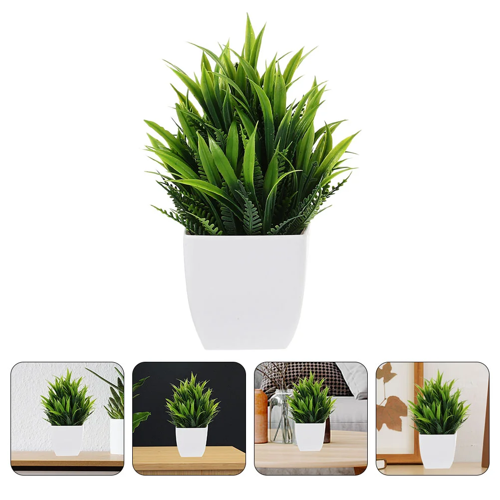 

Eucalyptus Artificial Potted Plant Office Perlite for Plants Decor Pp Bathroom Shelves