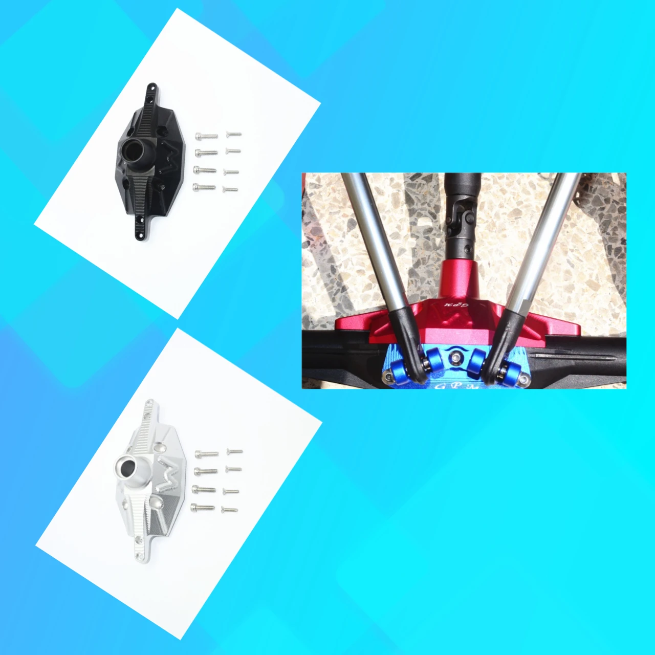 Cubierta de aluminio de la caja del eje trasero GPM para LOSI 1/6 Super Baja Rey LOS252071