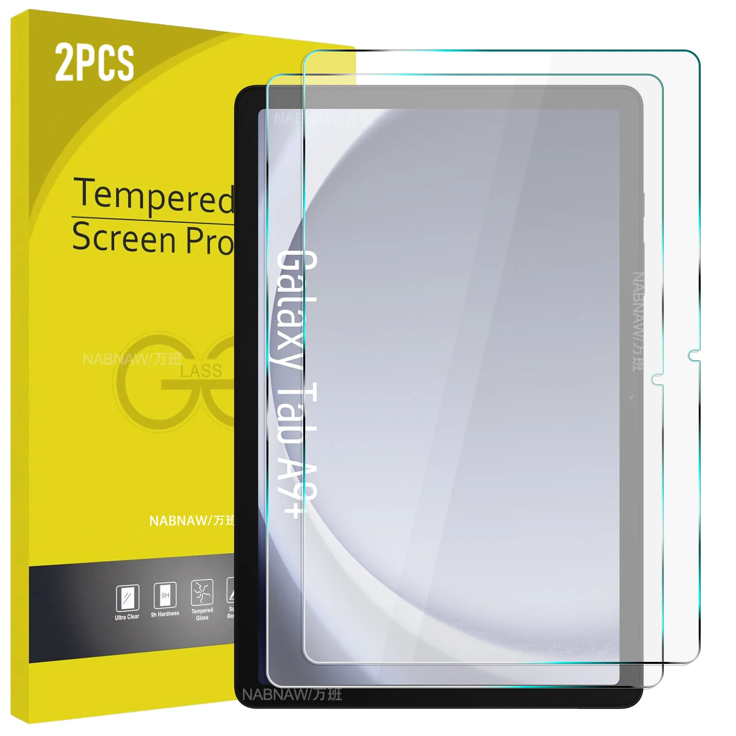 2 Pack Screen Protector for Samsung Galaxy Tab A9 Plus 11 Inch 2023 Tempered Glass for Samsung Tablet A9+ 11'' 5G HD Clear film