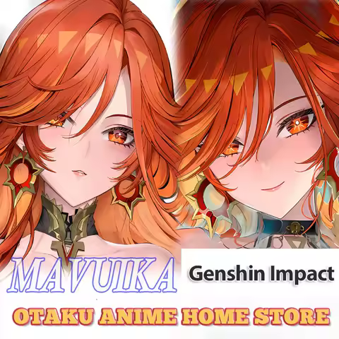 Game Genshin Impact Mavuika Dakimakura Pillow Cover Fullbody Anime Peachskin Pillowcase Hugging Body Throw Pillow Cushion Covers