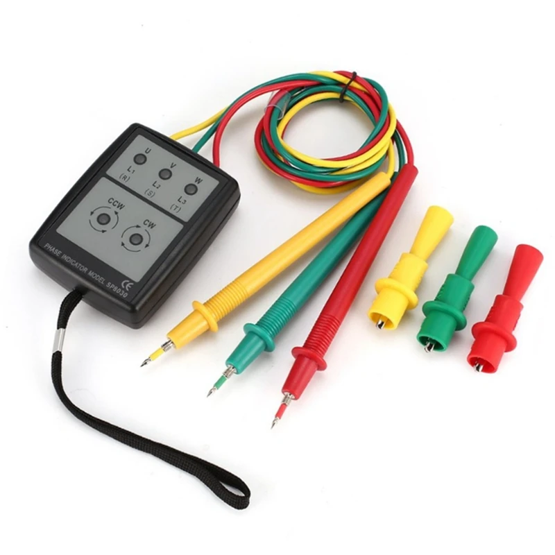Phase Detector Three Phase Alternating Current Phase Meter Phase-Sequence Tester Digital Phase-Order Indicator SP8030-A56M