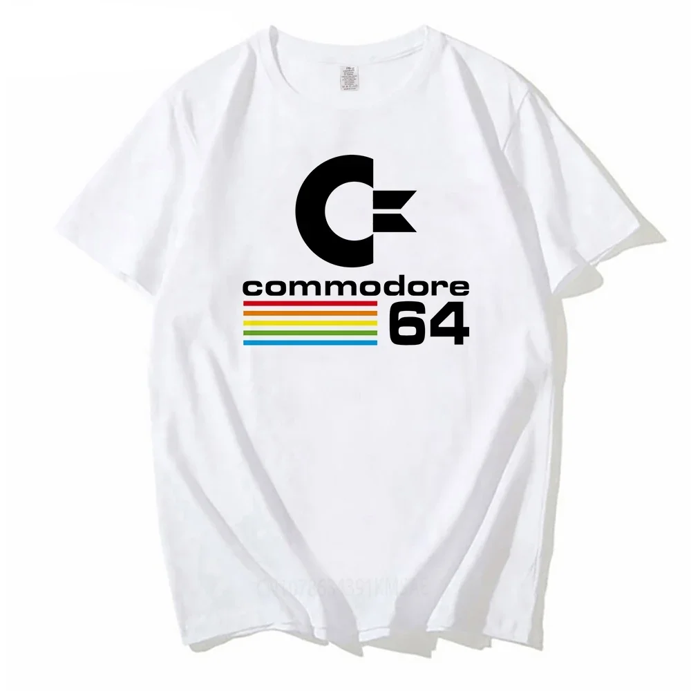 Loose Men T-shirts Summer Commodore 64 Print T Shirt C64 SID Amiga Retro Cool Design Street Short Sleeve Top Tee Clothing