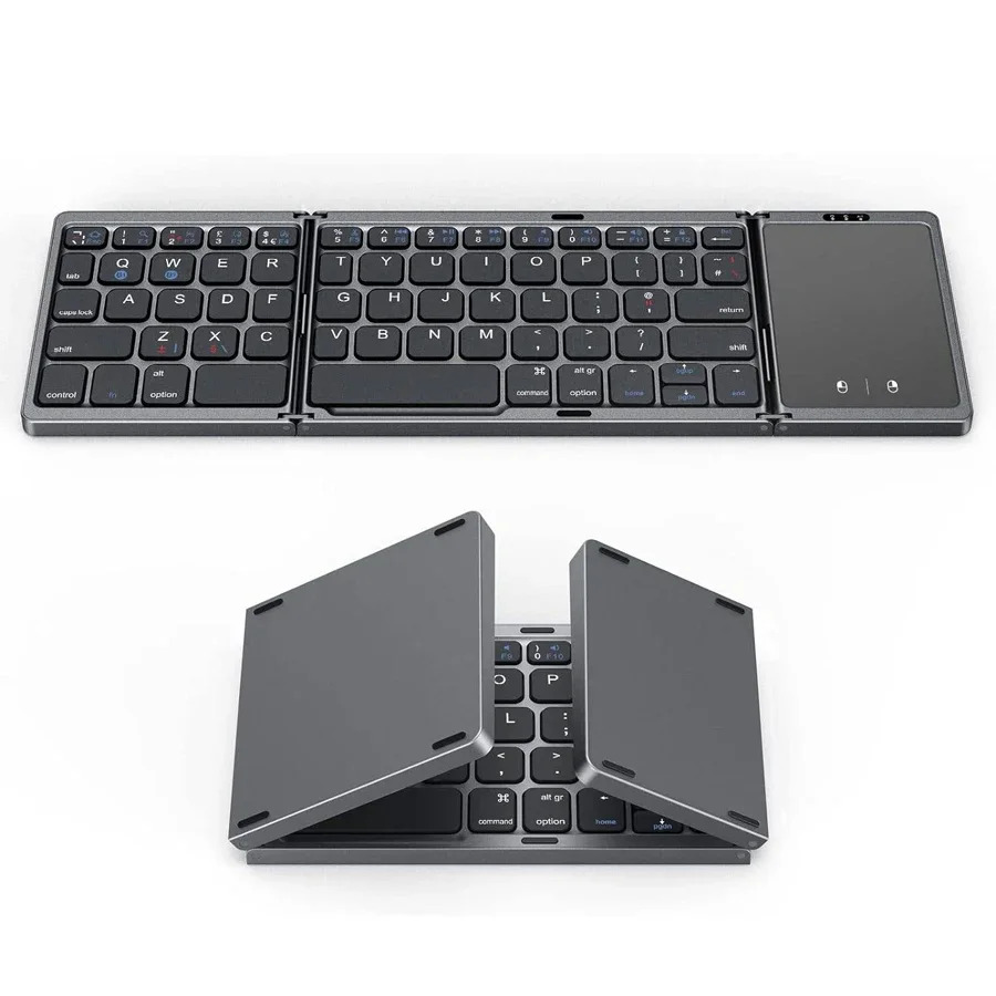 

Foldable Keyboard Russian with Touchpad Portable Mini Bluetooth Wireless Folding Keyboard for Mac Android Windows PC Tablet