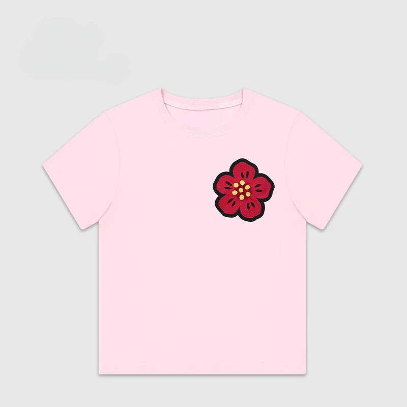 2025 New model Fashion Trend Brand Comfortable Flower Pattern Printed Short Sleeve T-shirt Men and   2025 Summer New Cotton Loos