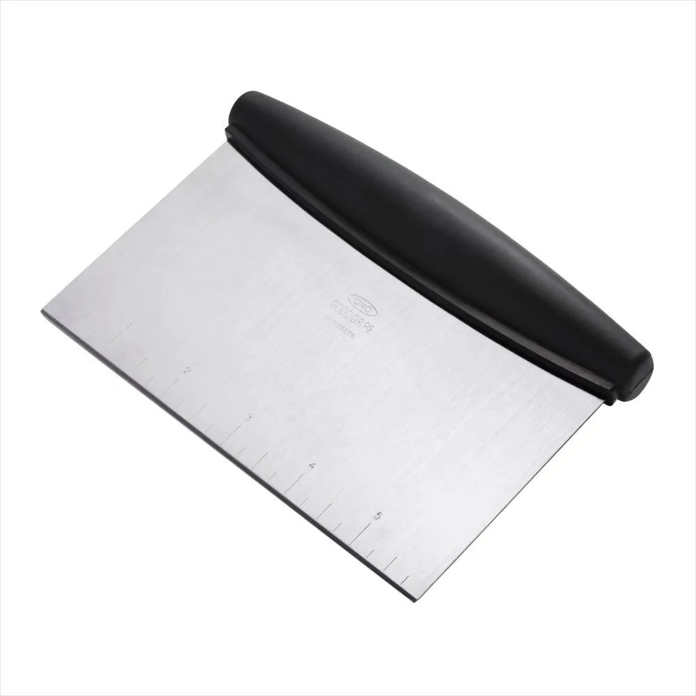 Multi-Purpose Stainless Steel Scraper and Chopper Kitchen Tool for Cooking Baking Cleaning