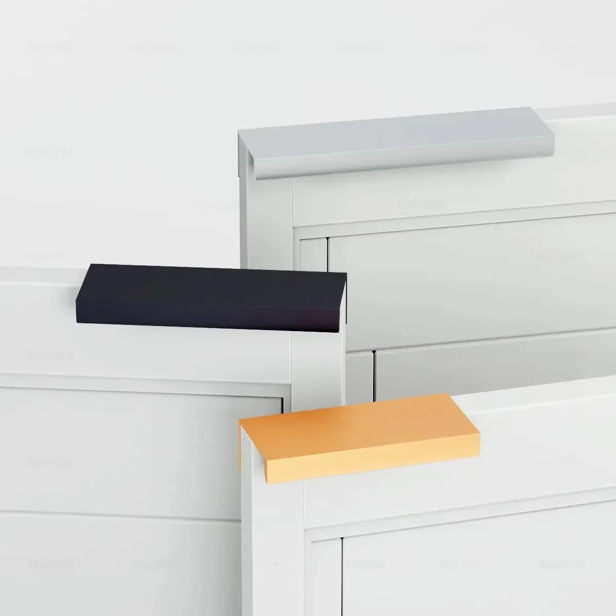 80-200mm Concealed Edge-Mount Cabinet Handle Embedded Wardrobe Door Gap Pull