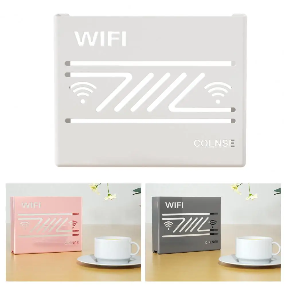 Kotak penyimpanan Router multifungsi, rak Organizer Router dudukan dinding Modern Wifi Router untuk rumah