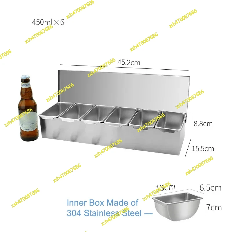 

PizzAtHome 2/3/4/5/6 Section Seasoning Box Stainless Steel Ingredients Box Cheese Sauce Salt Sugar Spice Jar Baking Tool