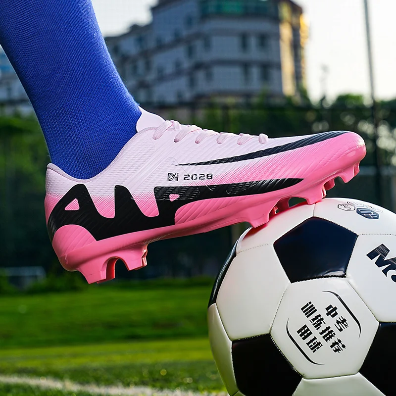 Venda quente dos homens ao ar livre sapatos de futebol longo pico botas de futebol masculino de alta qualidade tênis de futebol indoor crianças sapatos esportivos ao ar livre