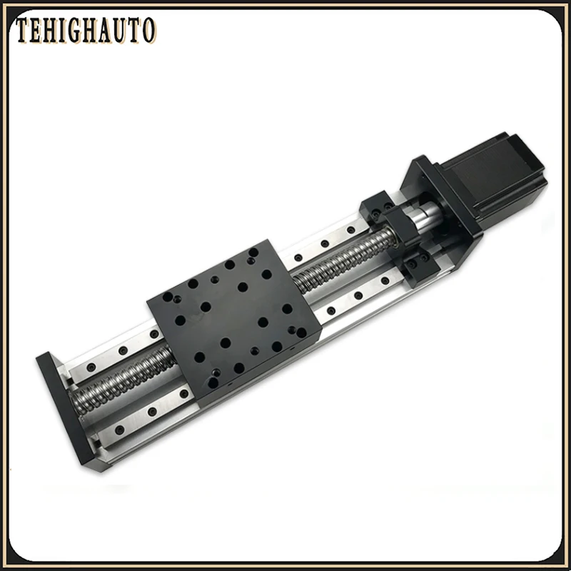 Carril guía lineal cuadrado doble de etapa de movimiento, 4 Uds., deslizadores, tornillo de bola SFU 1204/1605/1610, Motor paso a paso Nema 23, carrera de 100-500mm