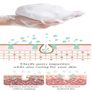 Bioaoua salicílico ácido facial limpiador de acné acné hidratante control de aceite para la piel del lavado de la cara de la cara cuidado de la cara cuidado de la piel 12 Mejores lavados faciales de ventas para hombres grasos de piel - №5