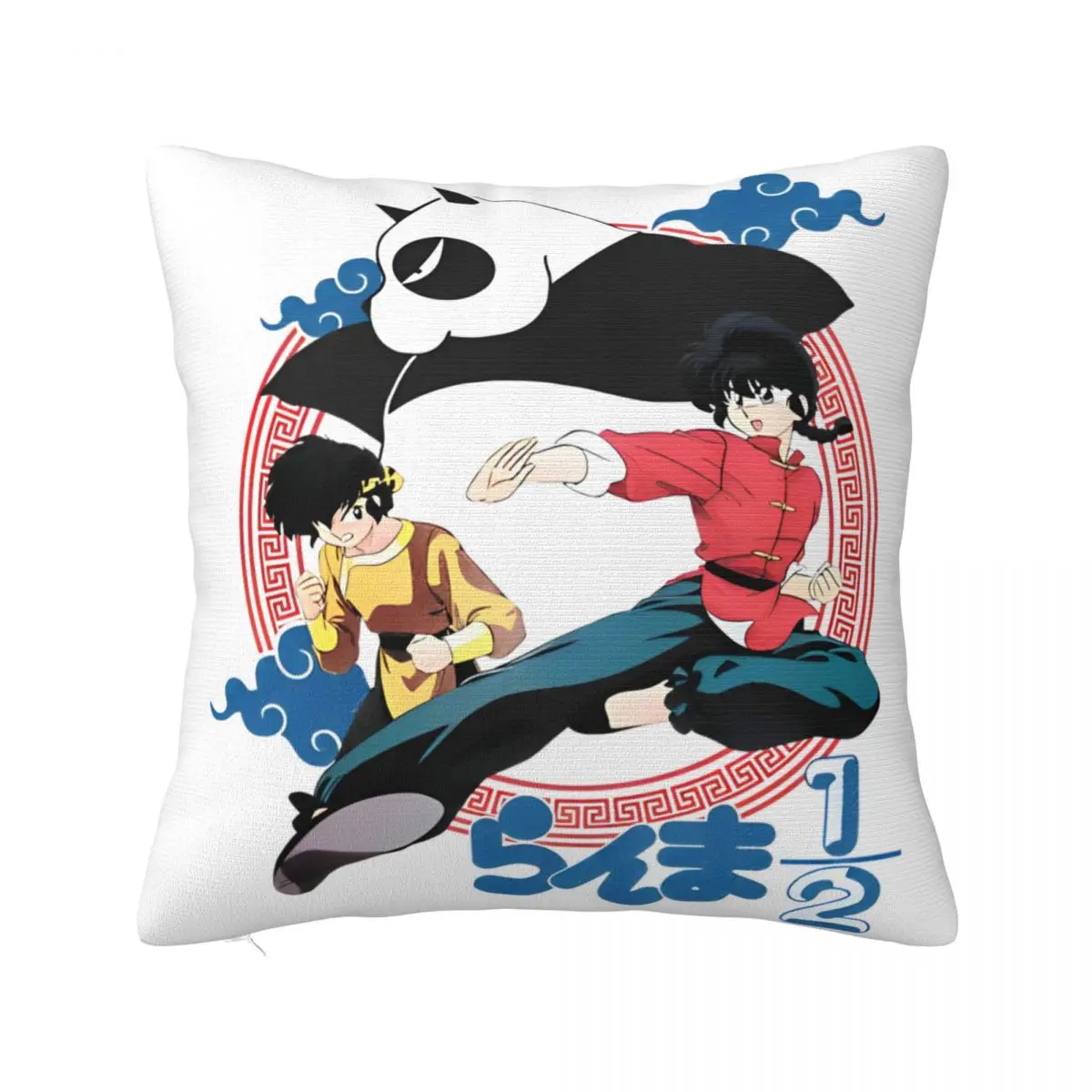 Ranma 1/2 Japanese Anime Pillowcase Soft Fabric Cushion Cover Decorations Throw Pillow Case Cover Living Room Square 40X40cm