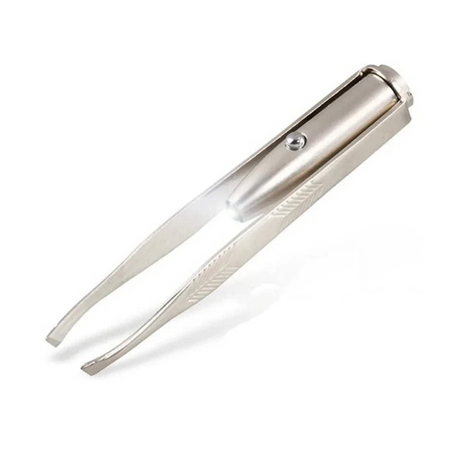 Pinzas de Cejas con Luz LED, Herramienta de Belleza Precisa e Iluminada para Dar Forma a las Cejas
