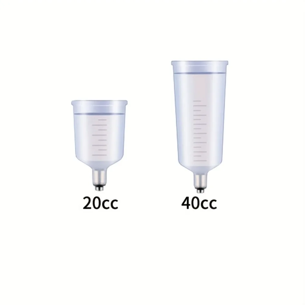7cc 20cc 40cc Airbrush Plastic Clear Cup Durable Paint Container for Model Painting Replacement Parts
