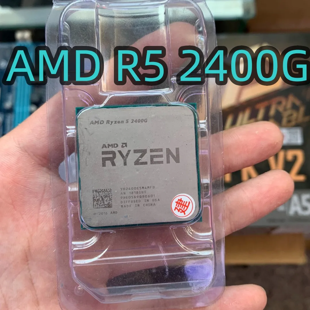 

AMD Ryzen 5 2400G R5 2400G 3.6 GHz Quad-Core Quad-Thread 65W YD2400C5M4MFB Socket AM4 CPU Processor