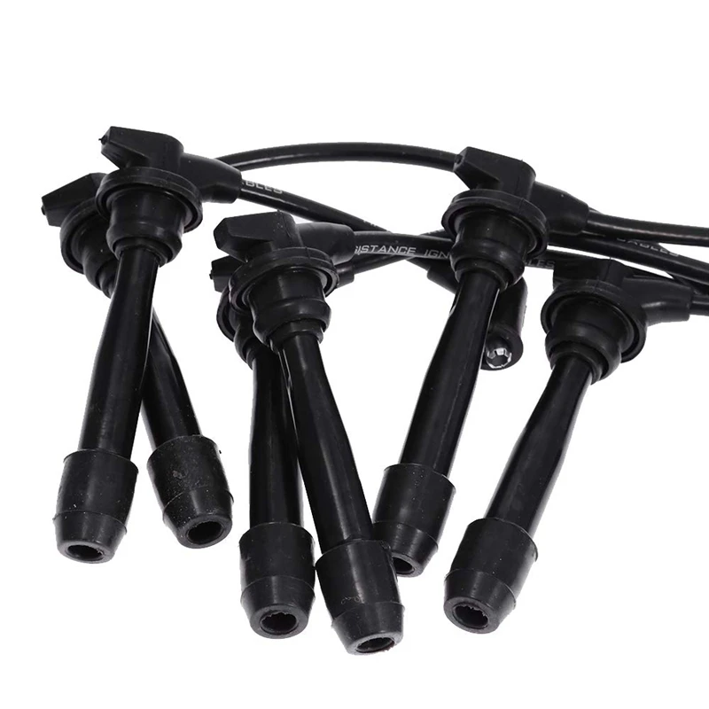 6Pcs Ignition Plug Wire Set For Hyundai Tiburon Sonata Santa Fe Kia Magentis Optima 2.7L V6 09015 3878