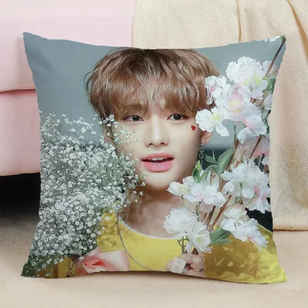 Hyunjin Pillow Cases Decorative Pillows Cover Double-sided Printing Pillowcase 40*40 Decoration Bedroom Cushion Covers 50x50cm