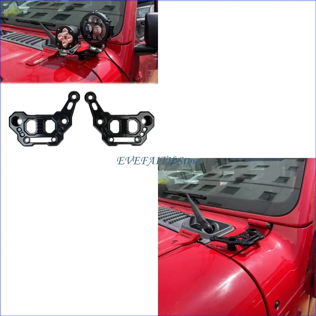 

124B Pair Of Metal Support Two Layer Light Mount Brackets For 4x4 SUV