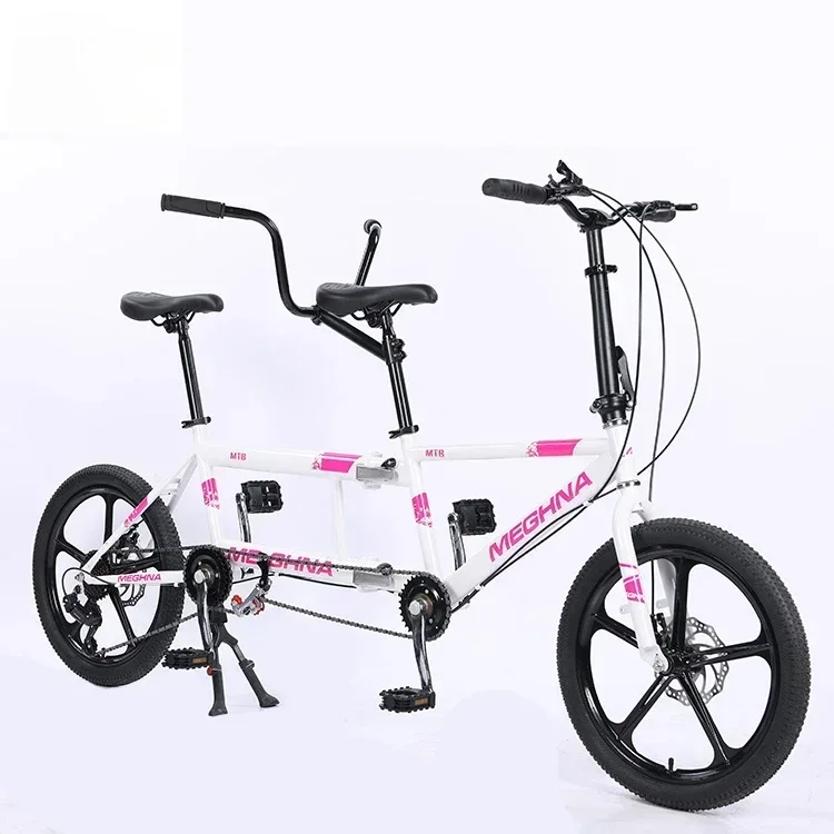 

Lightweight Double Seat Folding Tandem Bike/ Sightseeing Leisure Adult Foldable Tandem Bicycle