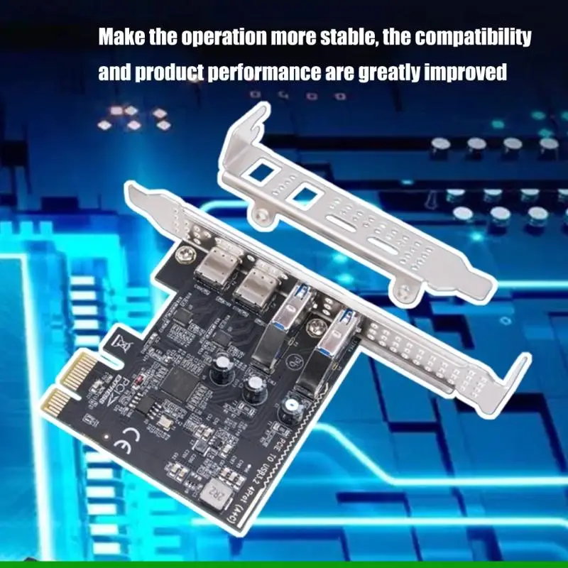 U55C High Performances PCIe USB 3.2 Card 4 Port 10Gbps Type C Type A Desktop Computer